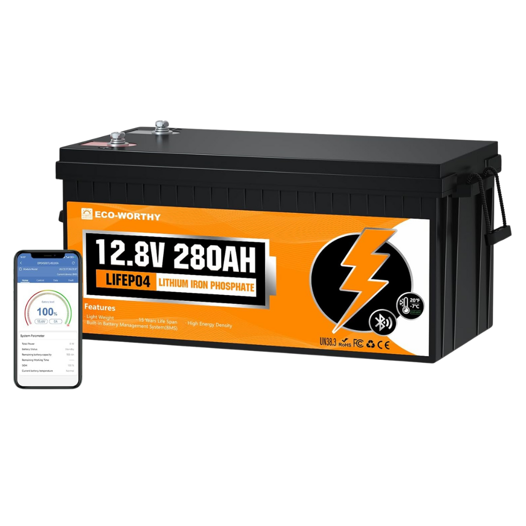 Eco-Worthy 12-Volt 280AH LiFePo4 Lithium Battery W/ 6000 Cycles