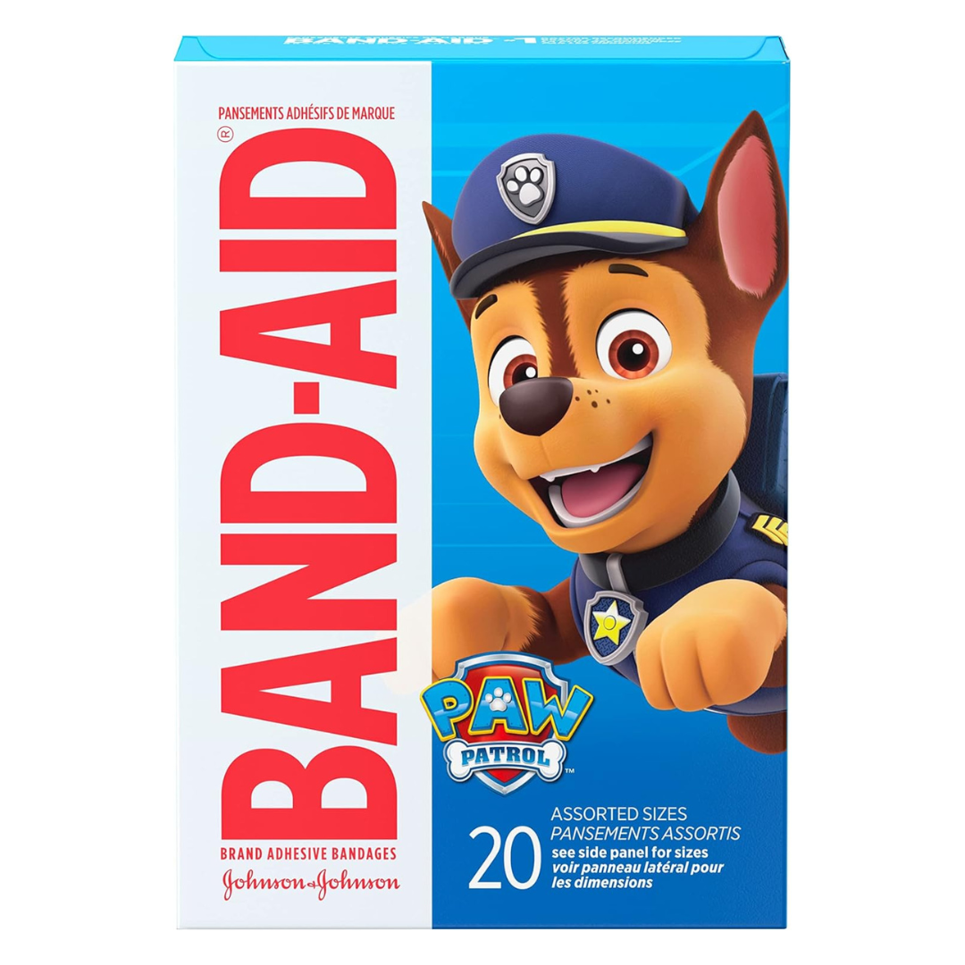 20-Count Band-Aid Brand Bandages For Kids (PAW Patrol, Assorted Sizes)