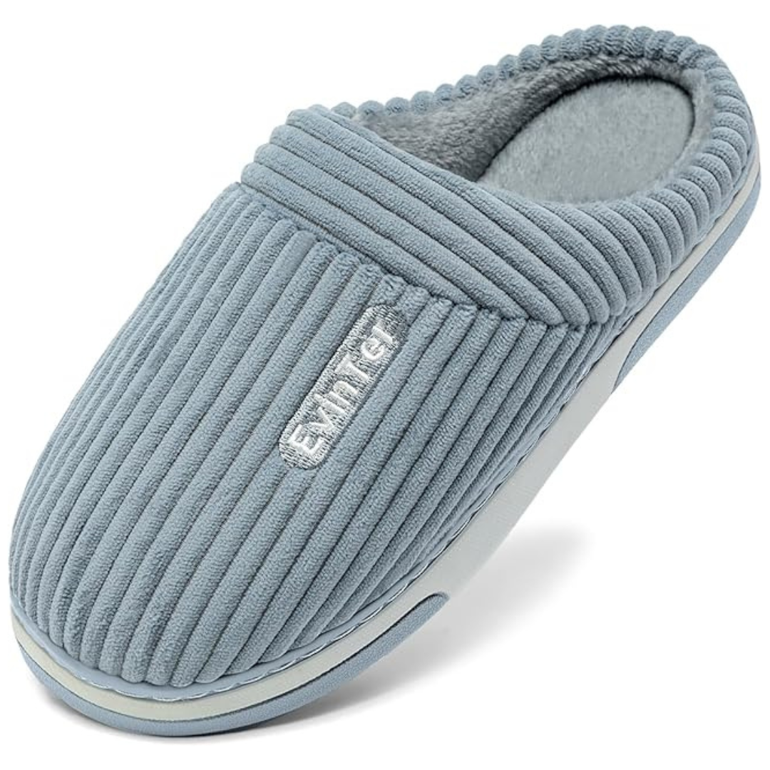 Women's Fuzzy Warm Memory Foam Slipper With Anti-Skid Sole