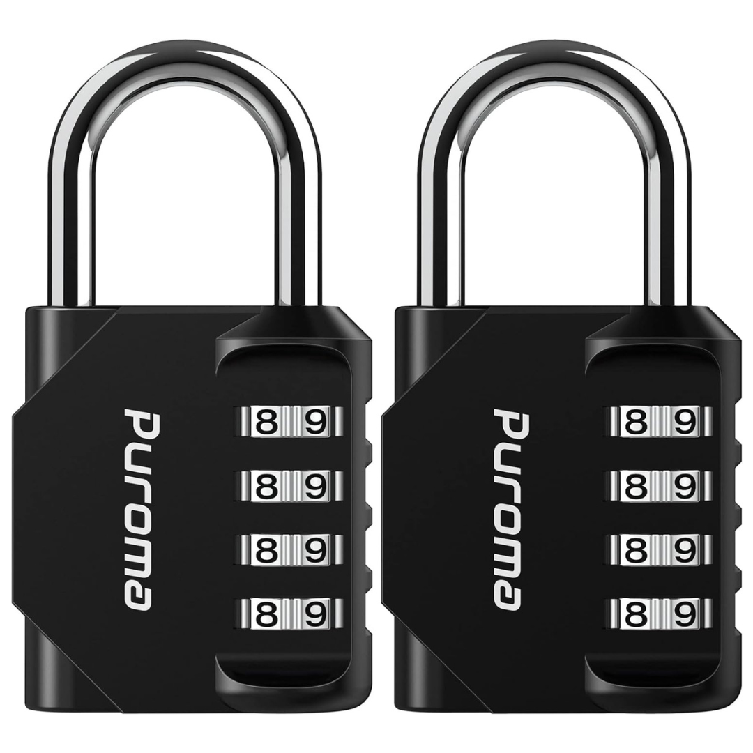 2-Pack Puroma 4-Digit Combination Lock