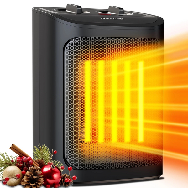 Auseo 750W Ceramic Fan Space Heater with 2S Rapid Heating