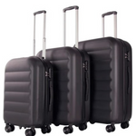 3-Piece Lior Expandable Hardshell Luggage Set (20", 24" & 28") (3 Colors)