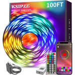 100ft Music Sync Color Changing LED Strip Lights