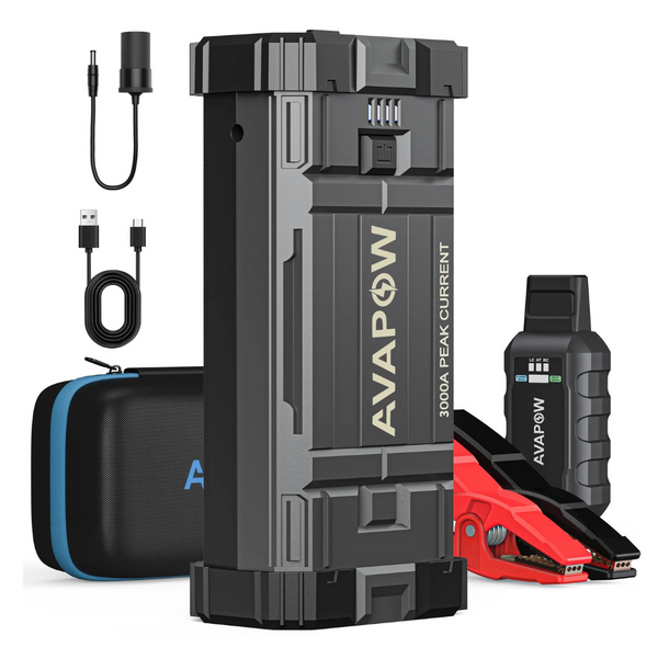 Avapow 3000A Peak Portable Car Battery Jump Starter