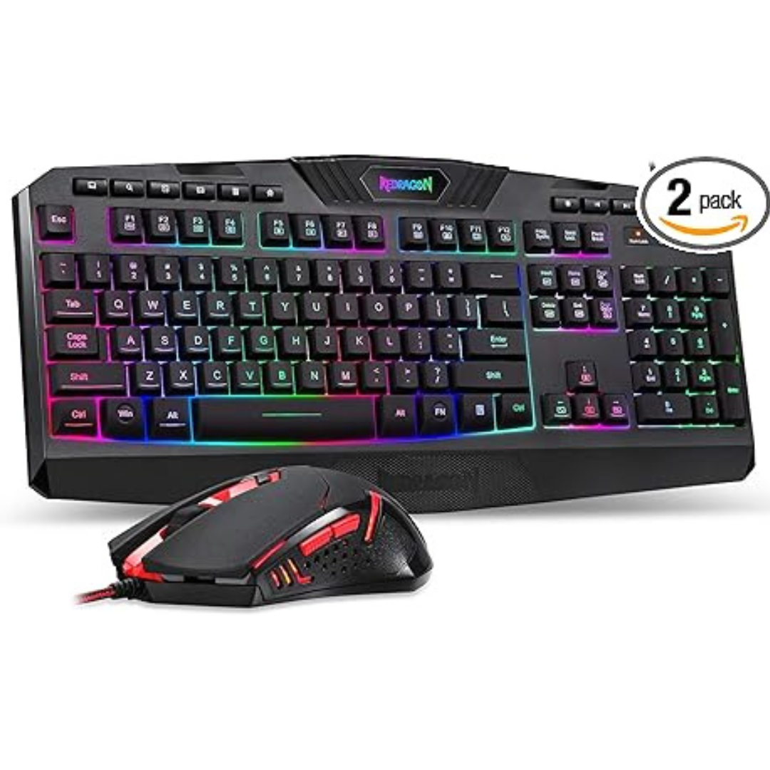 Redragon S101 RGB Backlit Wired Gaming Keyboard & Mouse Combo