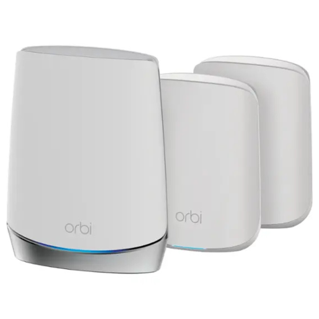 Netgear Orbi Whole Home Tri-Band Mesh WiFi 6 System (3-Pack) (RBK653)