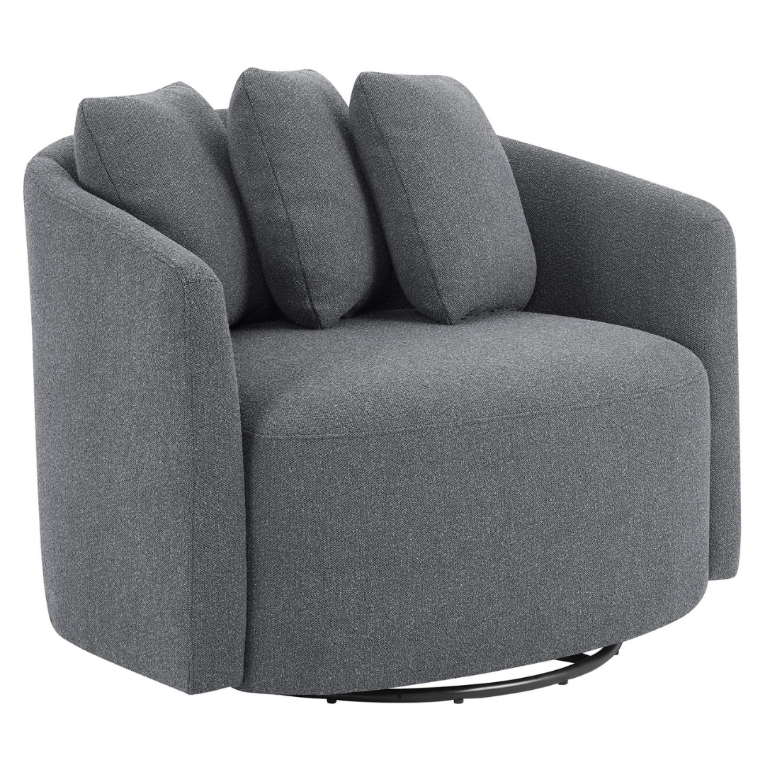 Beautiful Drew Chair By Drew Barrymore, Charcoal Boucle