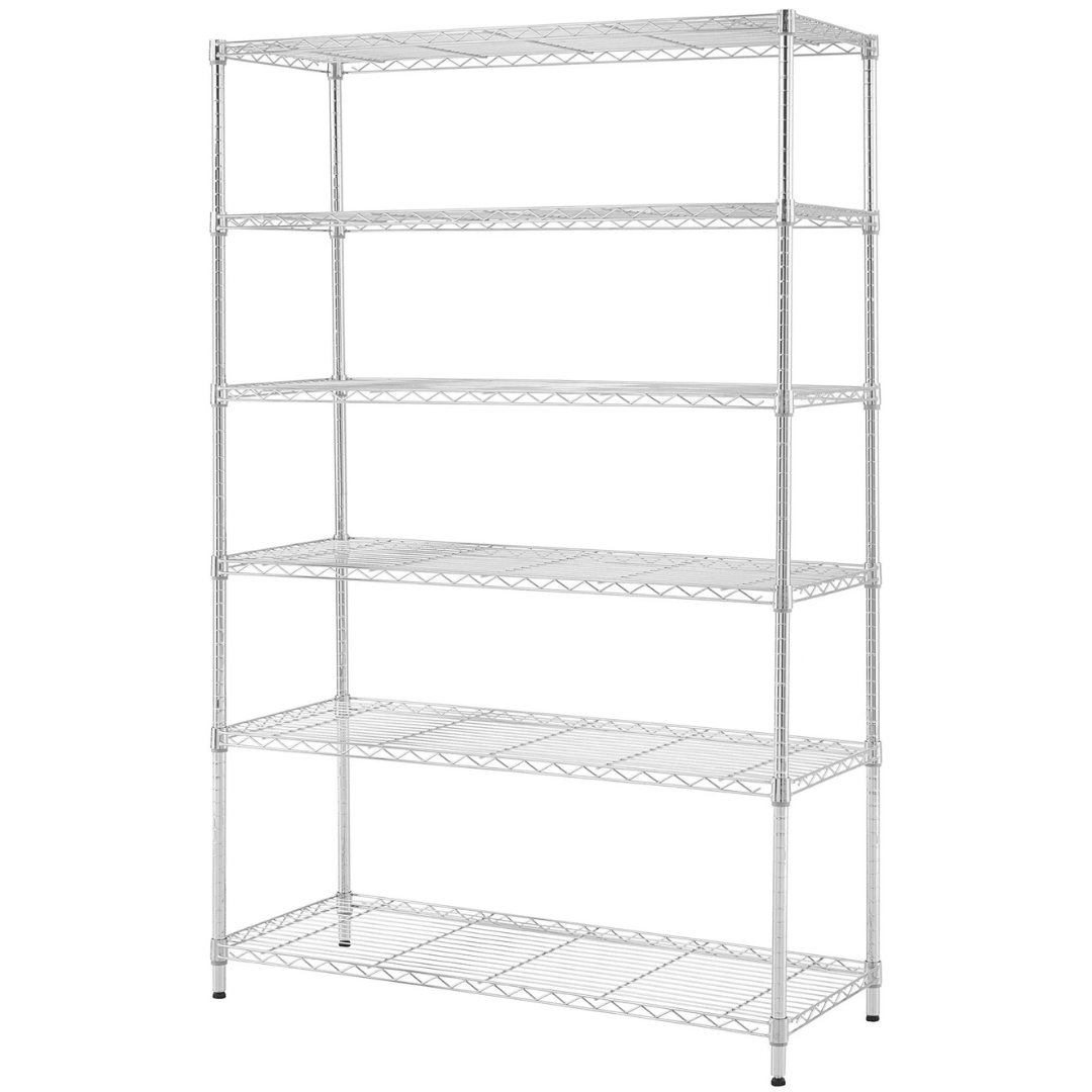 Hyper Tough Chrome 6-Tier Wire Shelf (2100lbs Total Capacity)