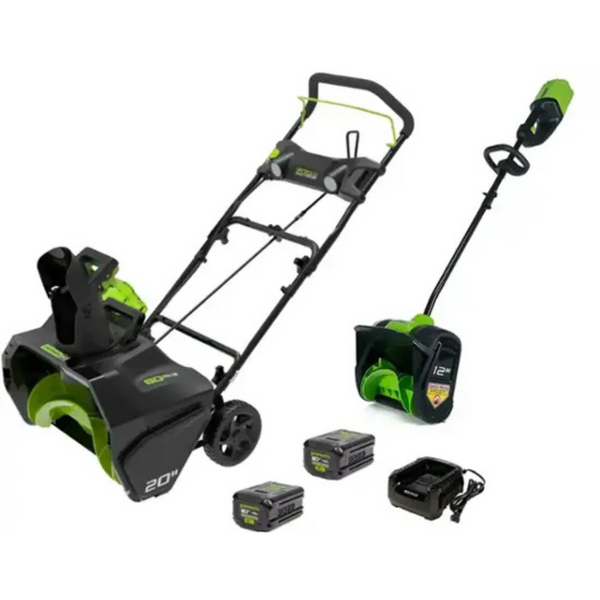 2-Piece Greenworks 80V 20" Blower & 12" Snow Shovel Winter Combo Kit