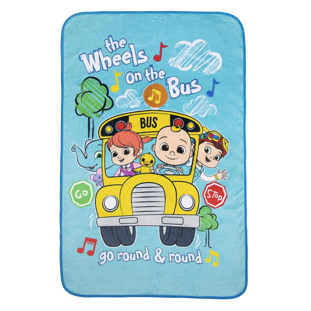 43" x 30" Cocomelon Toddler's Musical Plush Throw Blanket