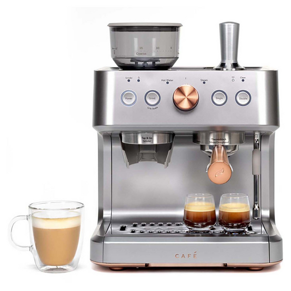 Cafe Bellissimo Semi-Automatic Espresso Machine & Frother (Stainless)