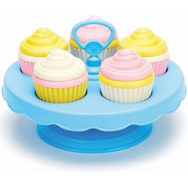 16-Piece Green Toys Pretend Play Cupcake Set