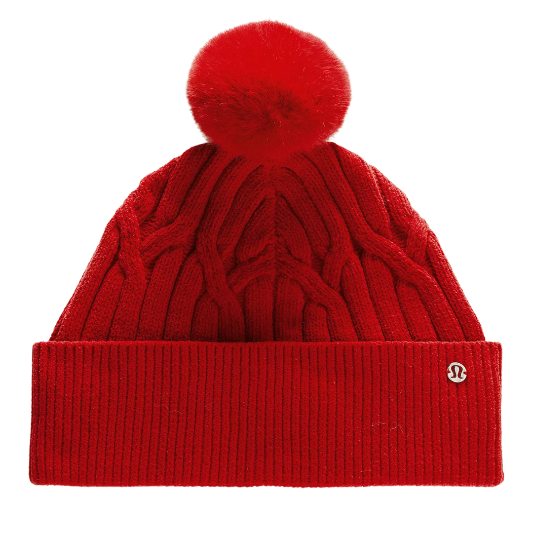 Lululemon Women’s Cable-Knit Pom-Pom Beanies