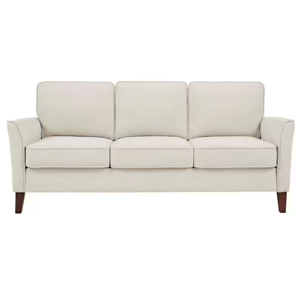 StyleWell Doherty 79.9 In. Modern Flared Arm Fabric Sofa In Oyster Beige