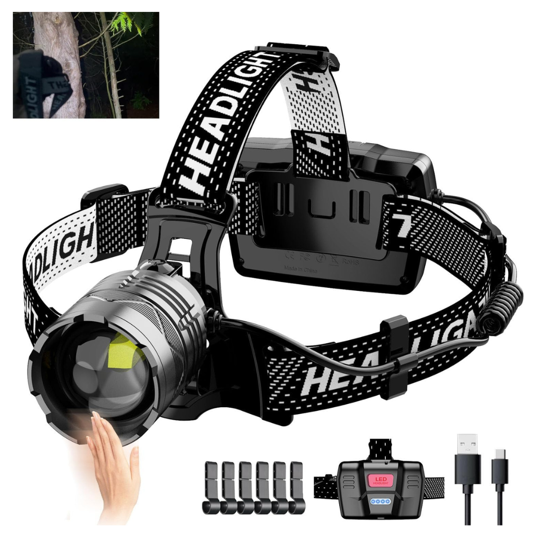 Leaphanie 100000 Lumen Rechargeable LED Headlamp