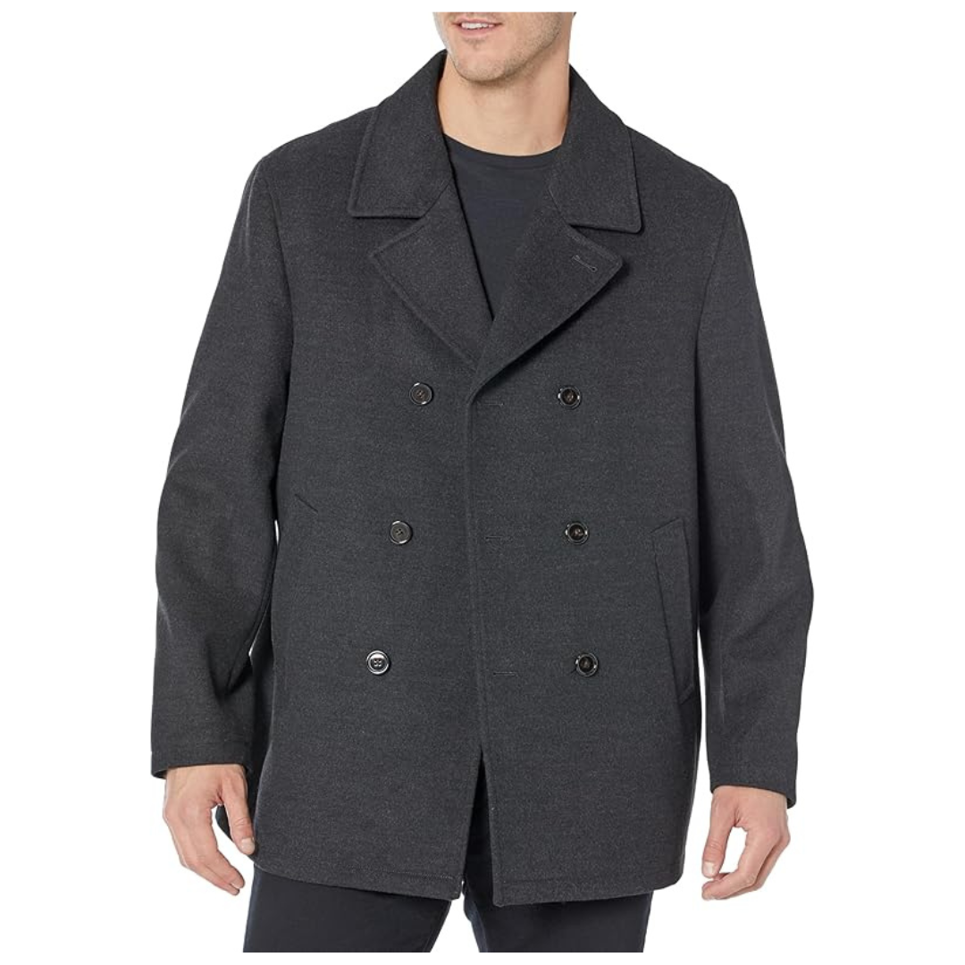 Ben Sherman Men's Boris Classic Double Breasted Peacoat Jacket (2 Colors)