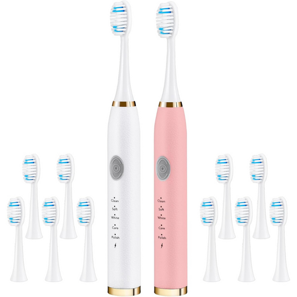 2-Pack Electric Rechargeable Sonic Toothbrush