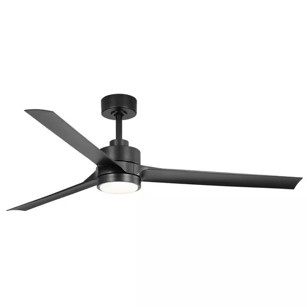 Breezary Parvez 60" Integrated LED Indoor Matte Black Ceiling Fans