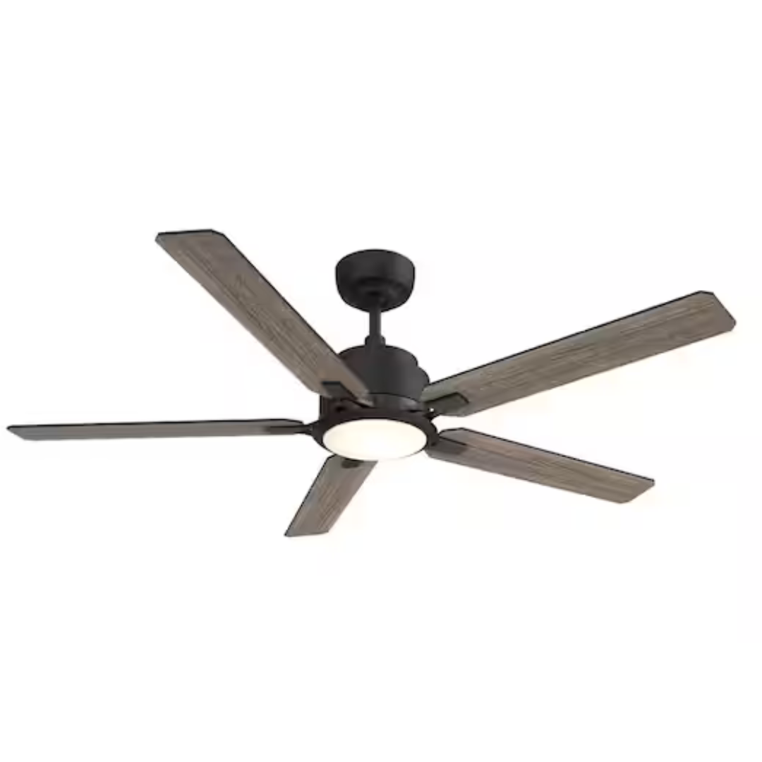 Carro Essex 52" Dimmable LED Indoor/Outdoor Black Smart Ceiling Fan