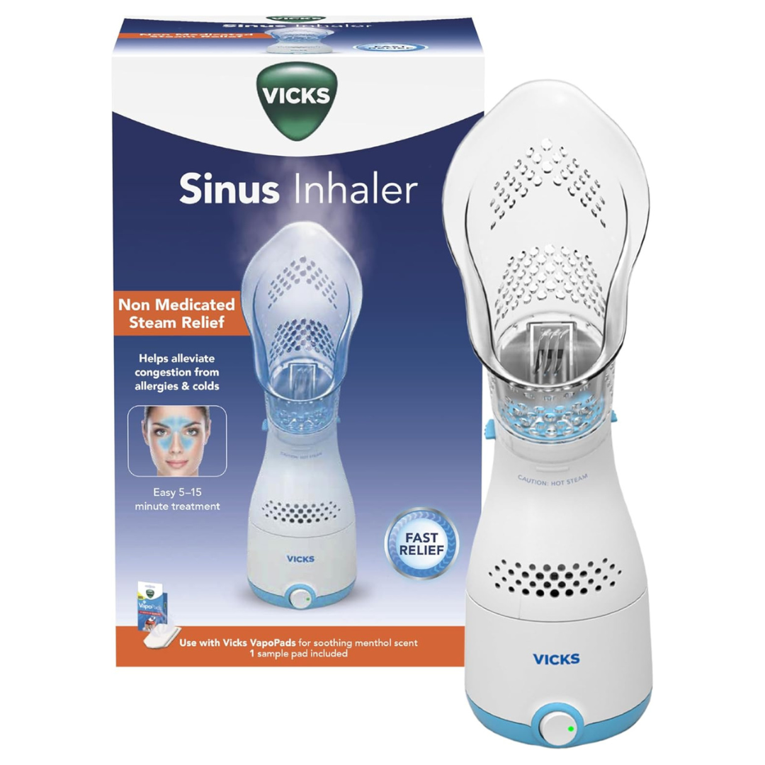 Vicks Personal Sinus Steam Inhaler With Soft Face Mask (22.56 oz)