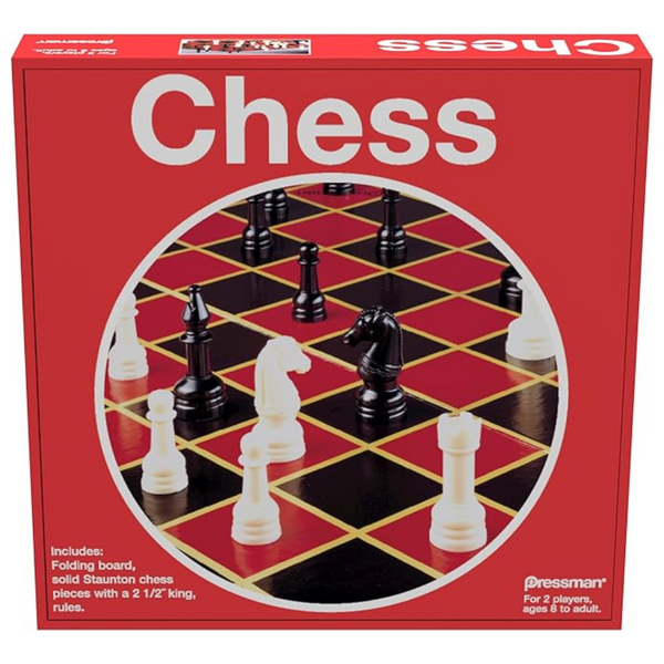 Pressman Full-Sized Plastic Staunton Chess Board Game