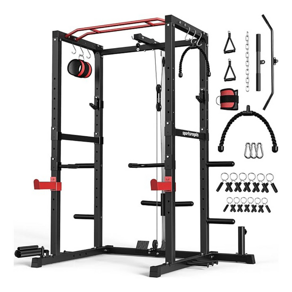 Sportsroyals Power Cage 1600lbs Capacity Multi-Function Power Rack