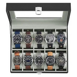 Songmics 10-Slot Watch Case With Large Glass Lid