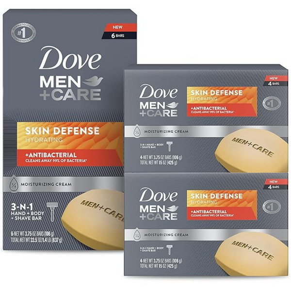 DOVE MEN + CARE Soap Bar For Smooth And Hydrated Skin (3.75 Ounce, Pack Of 14)