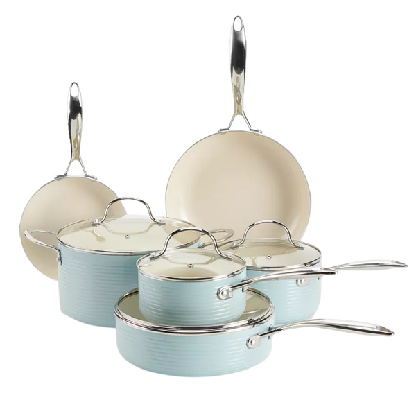 Food Network Farmstead 10-Piece Nonstick Ceramic Cookware Set + $27 Kohls Rewards