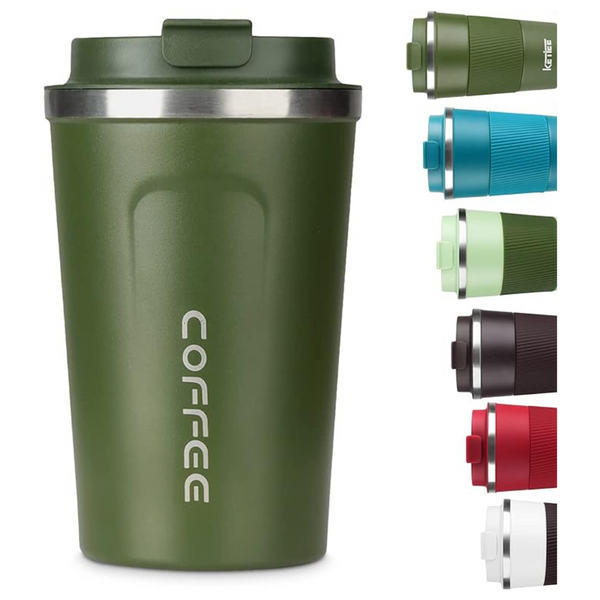 12Oz Insulated Coffee Cup With Leakproof Lid (Various)