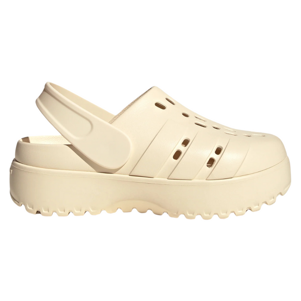 Adidas Women's Adilette Platform Clogs (Wonder White)