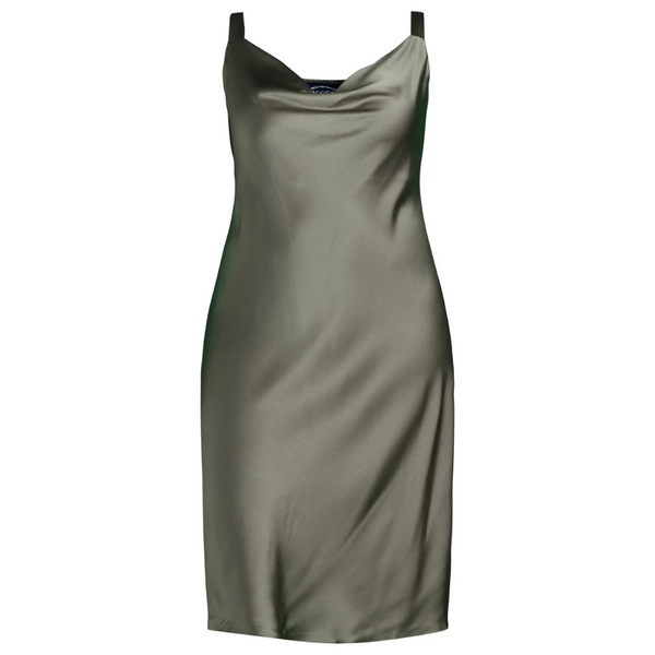 Scoop Bias Cut Satin Slip Dress (2-Colors) (Sizes XS-3X)