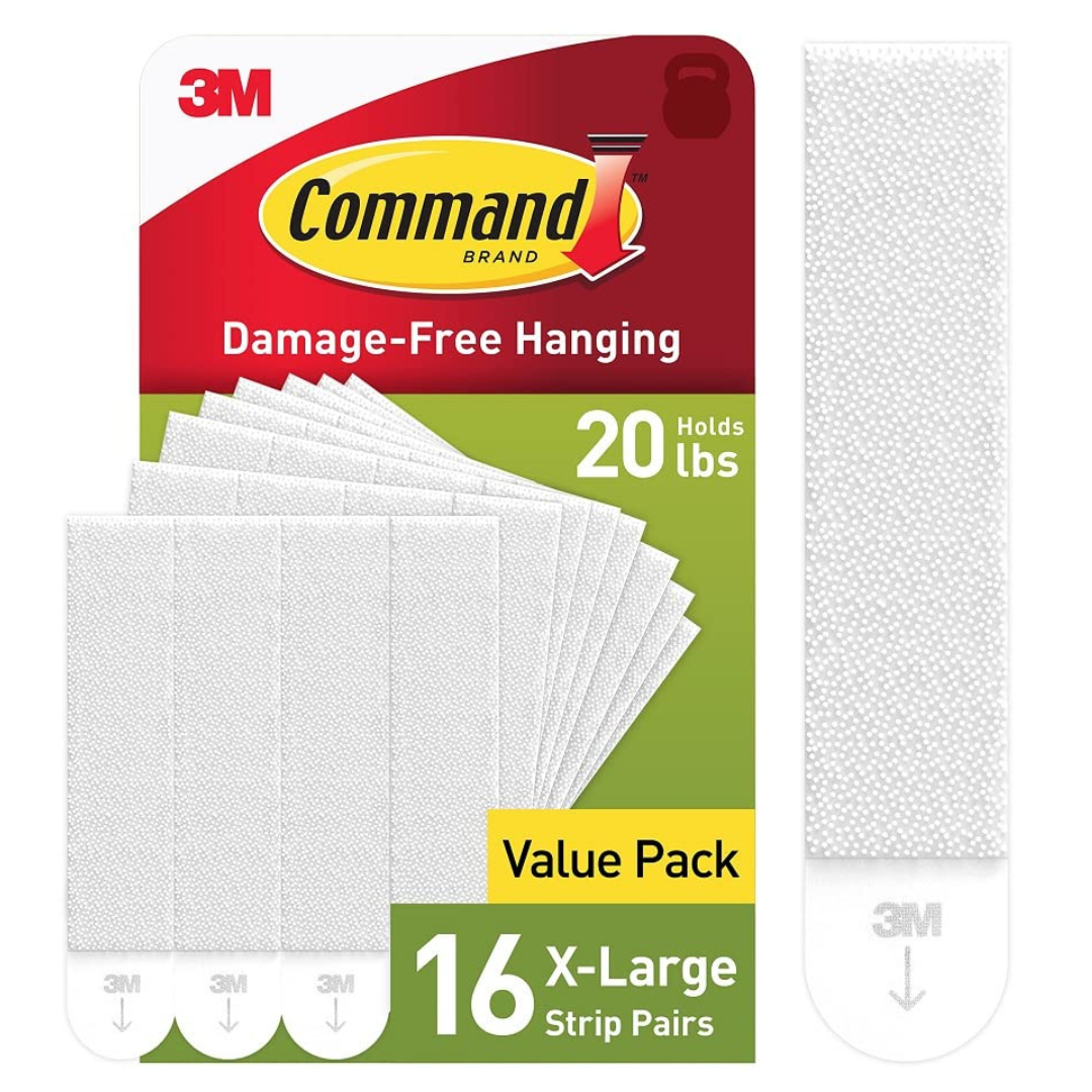 16-Pairs Command 20 Lb XL Heavyweight Picture Hanging Strips