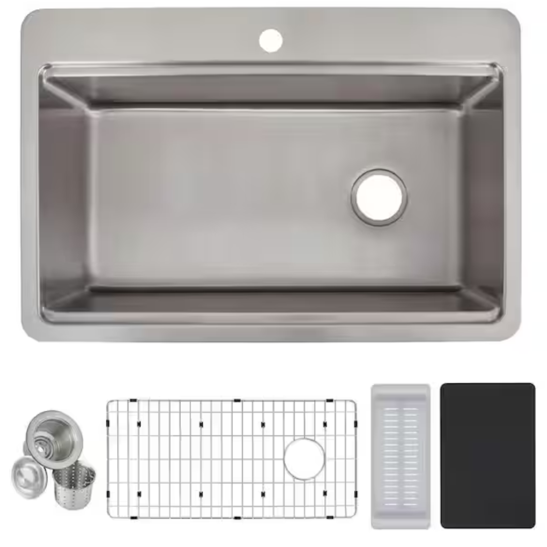 Elkay Avenue 33" 18-Gauge Stainless Steel Kitchen Workstation Sink