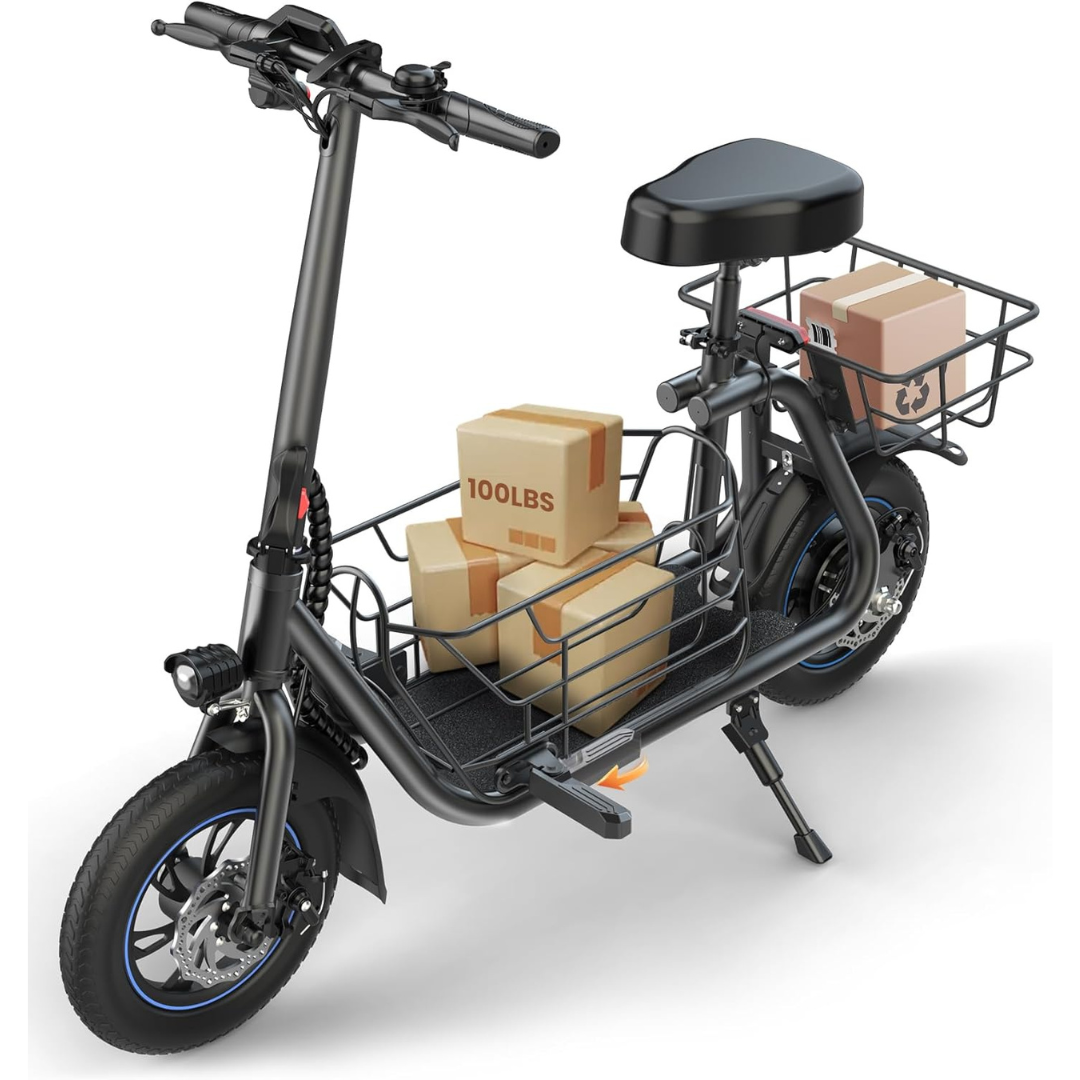 Gyroshoes Electric 550W Powerful Motor 20-Mile Range Scooter with Seat