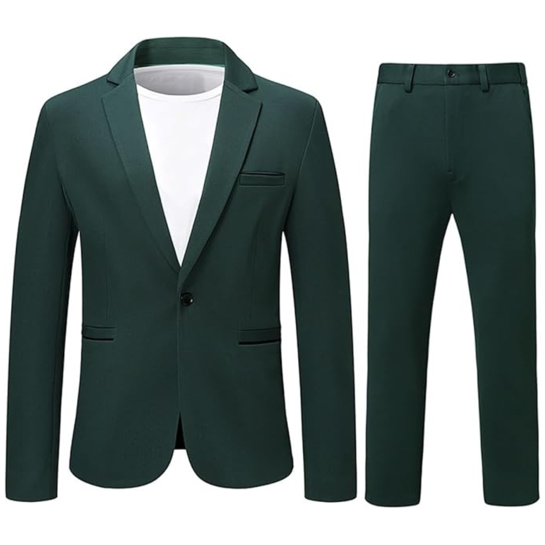 Men's 2 Piece Tux Blazer Jacket Vest Trousers Suit Sets