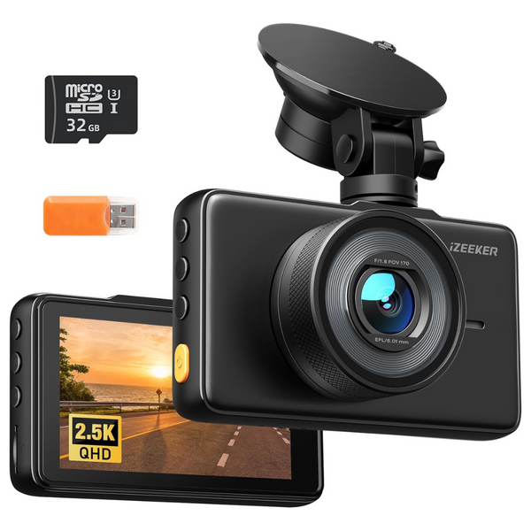 1080p Full HD 3" LCD Display Dash Camera With Night Vision & Parking Mode