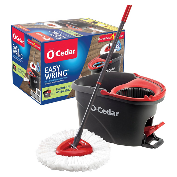 O-Cedar EasyWring Microfiber Spin Mop Bucket Cleaning System