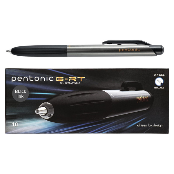 10-Count Pentonic GR-T Retractable 0.7 mm Fine Point Gel Pens