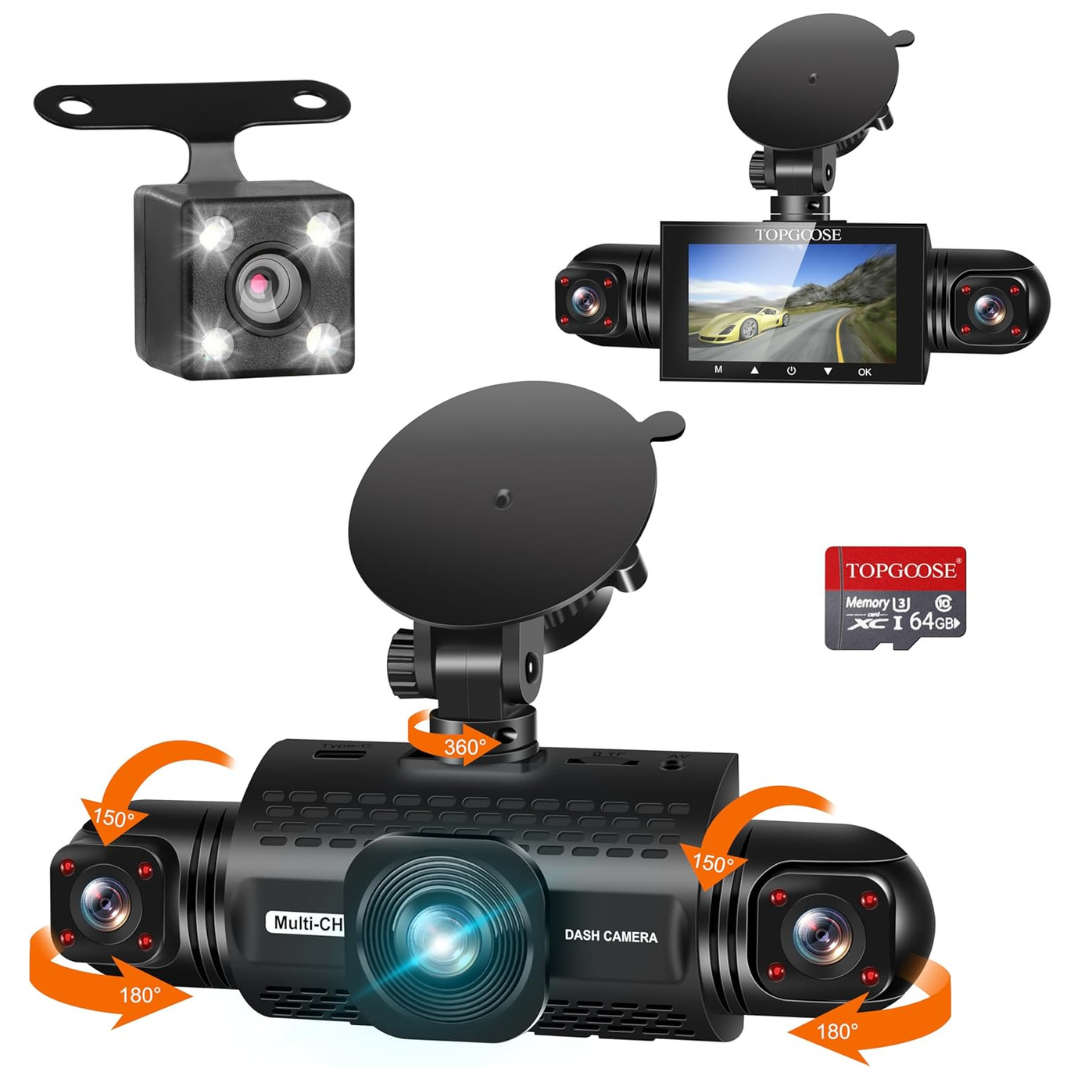 360° View 4-Channel Car Dash Cam