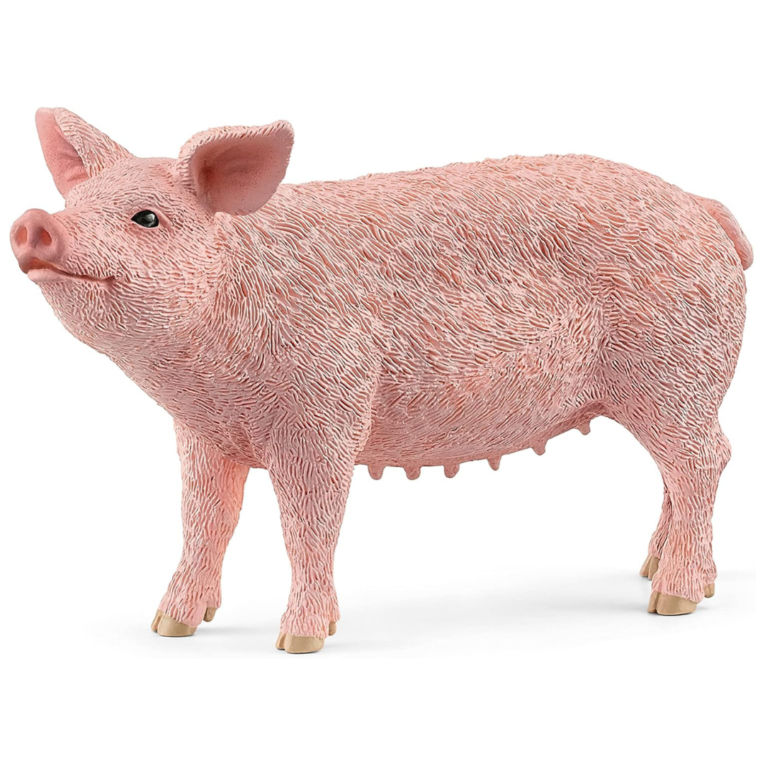 Schleich Farm World Realistic 2.3" Pig Toy Figurine For Kids