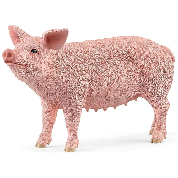 Schleich Farm World Realistic 2.3" Pig Toy Figurine For Kids