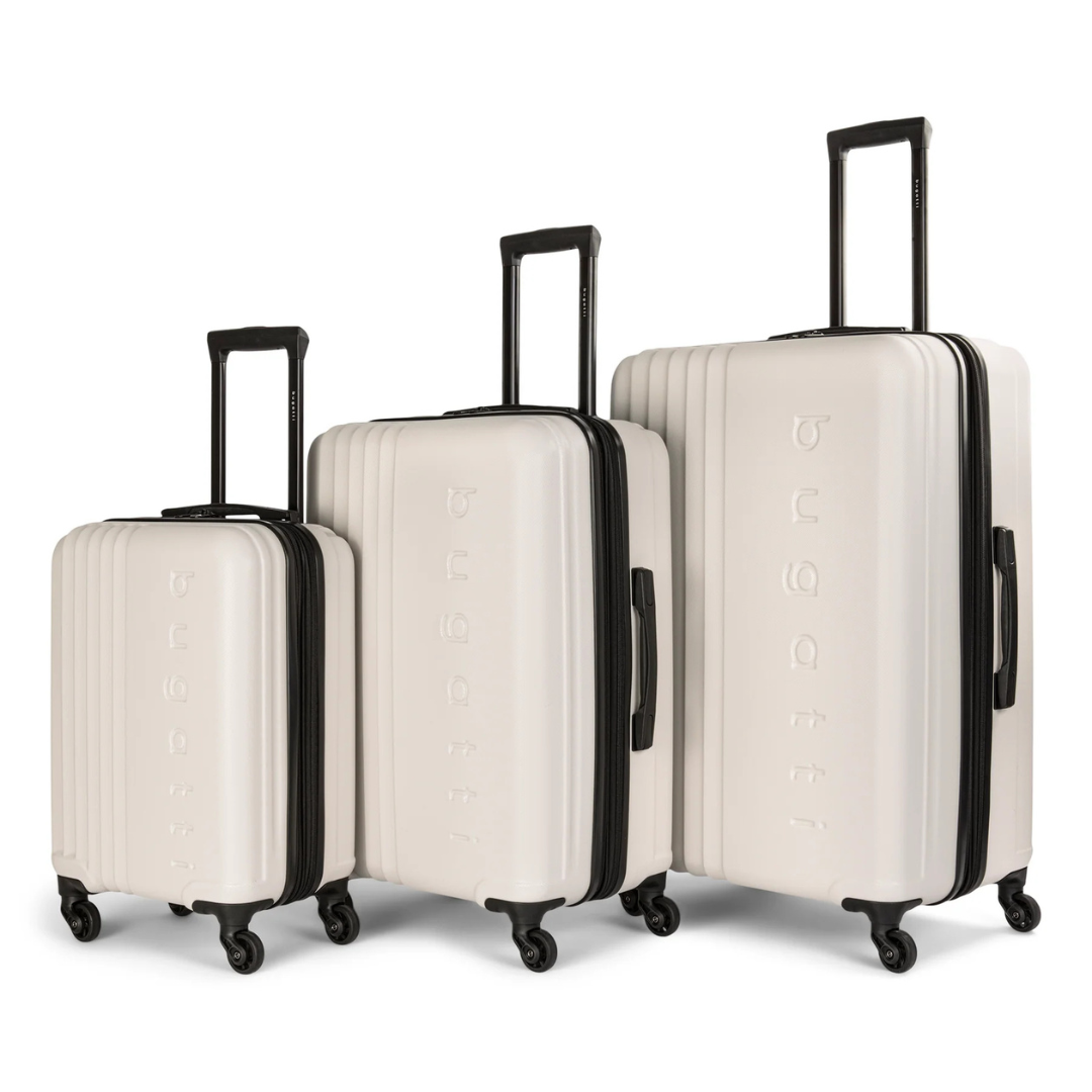 3-Piece Bugatti The Classic Collection Hardside Spinner Luggage Set