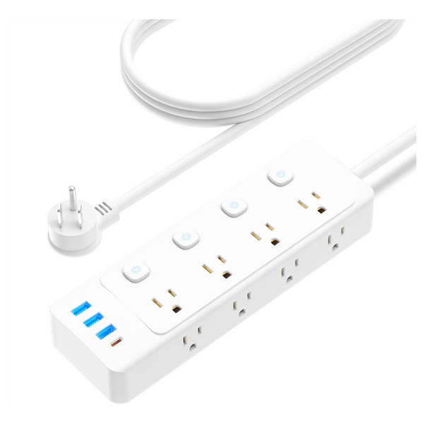 8 Widely Outlets Power Strip With Individual Switches