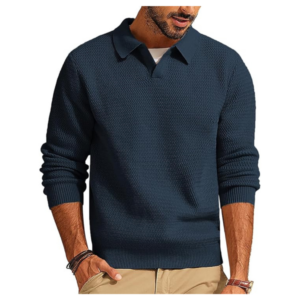 Men's Pullover Shirts Long Sleeve Classic V Neck Knitwear Warm Sweater