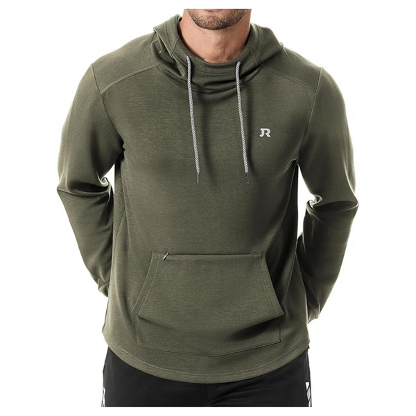 Men's Long Sleeve Active Athletic Hoodies With Zipper Pockets