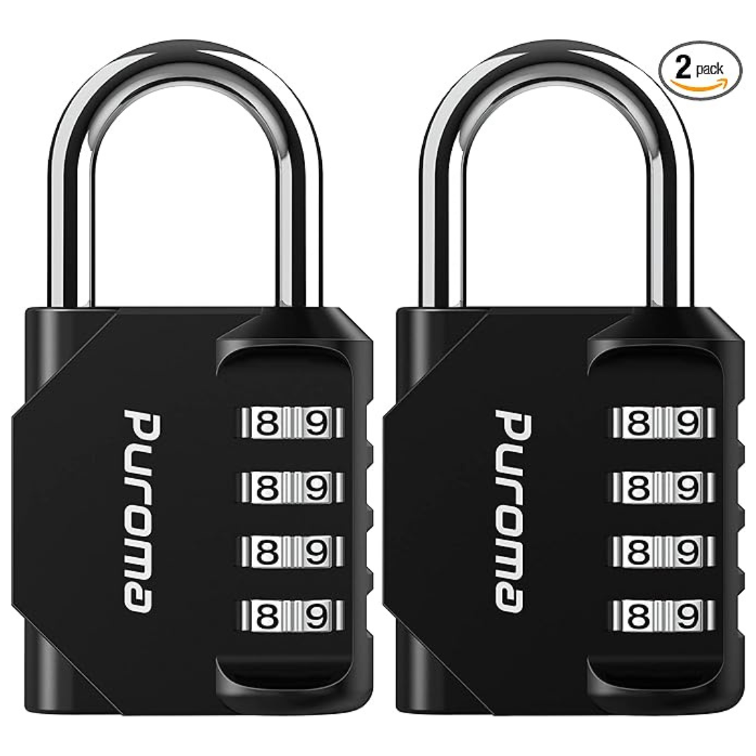 2-Pack Puroma 4-Digit Combination Lock