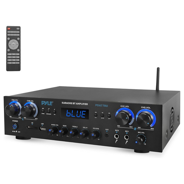 Pyle Bluetooth 4 Channel Home Audio Theater Amplifier Stereo Receiver