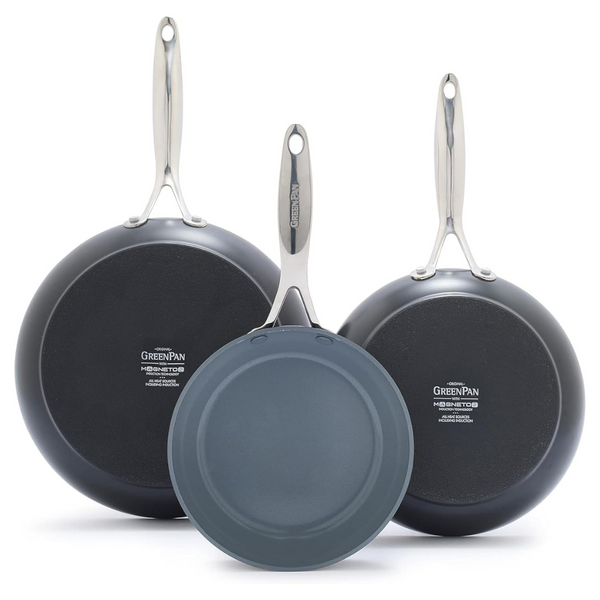 3-Piece GreenPan Valencia Pro Hard Anodized Fry Pan Skillet Set