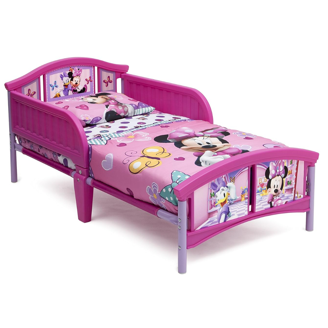 Delta Children Disney Minnie Mouse Plastic Toddler Bed Pink